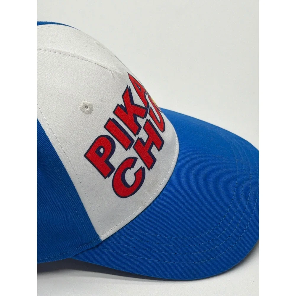 Pokemon Pikachu Blue White Youth Snapback Hat‎ #025 Graphic Baseball Cap OSFM